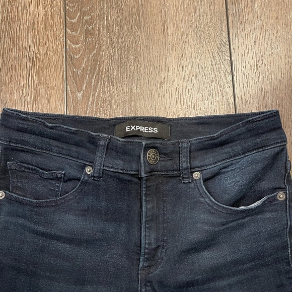 Express Dark Wash High Rise Jeans - Picture 9 of 9